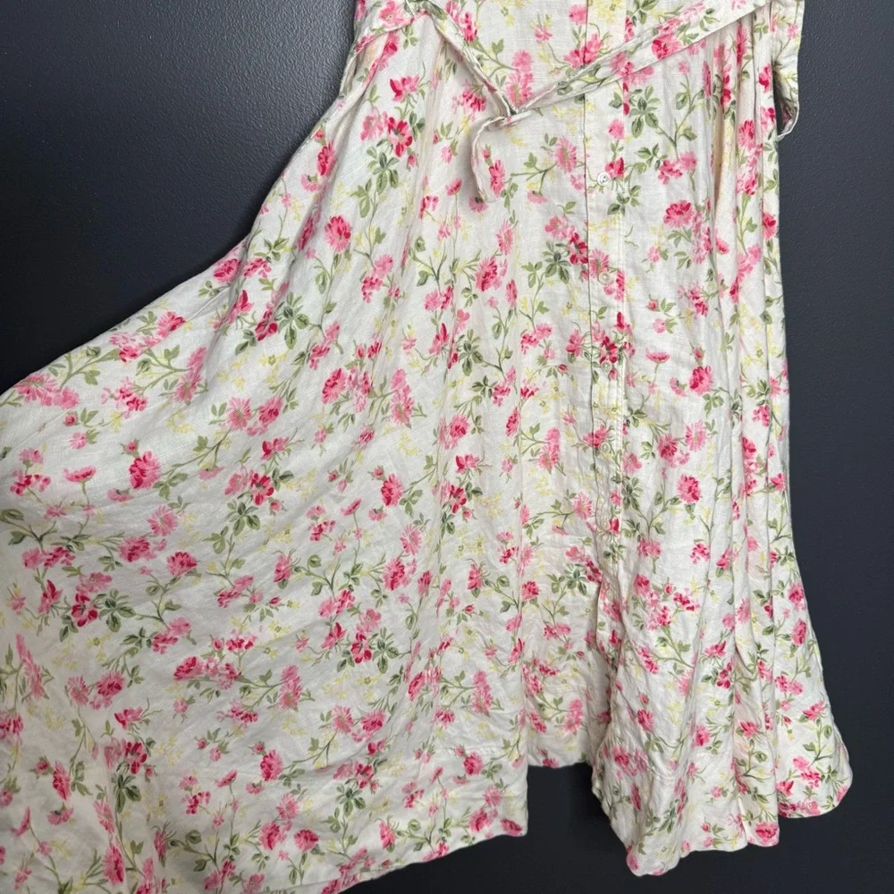 Polo Ralph Lauren Elizabeth Floral Short Sleeve Dress Short Puff Sleeves 8 - Picture 7 of 15